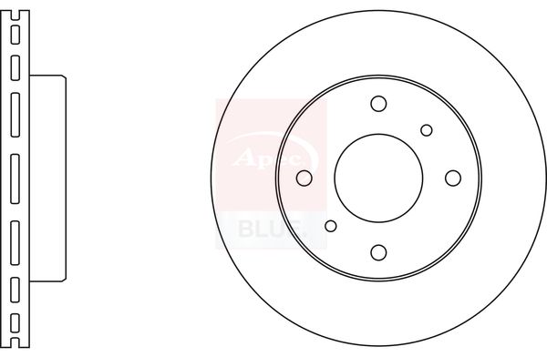 Apec Blue SDK6156 Brake Disc - 1