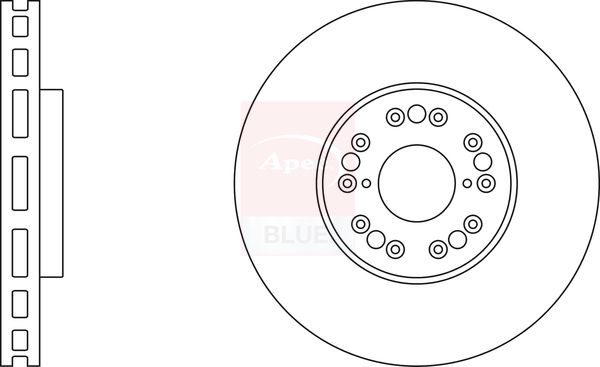 Apec Blue SDK6184 Brake Disc - 1