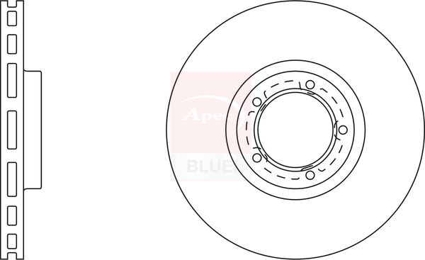 Apec Blue SDK6191 Brake Disc - 1