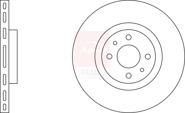 Apec Blue SDK6195 Brake Disc - 1