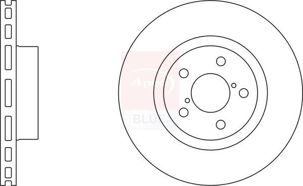 Apec Blue SDK6201 Brake Disc - 1