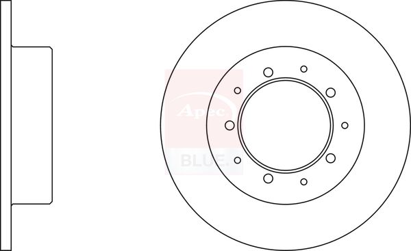 Apec Blue SDK6204 Brake Disc - 1
