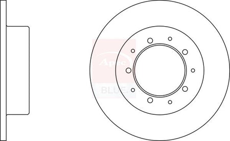 Apec Blue SDK6204 Brake Disc - 1