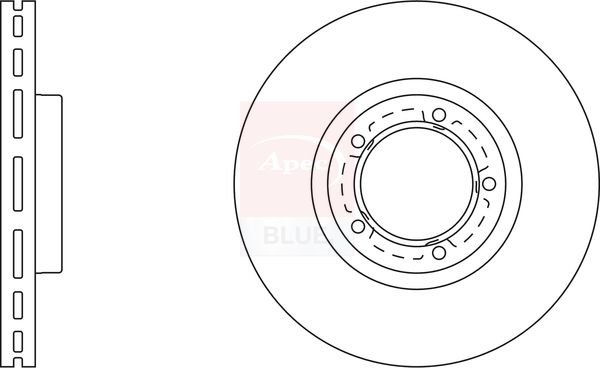 Apec Blue SDK6212 Brake Disc - 1