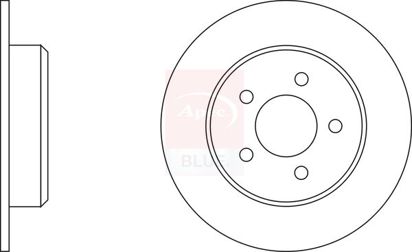 Apec Blue SDK6222 Brake Disc - 1
