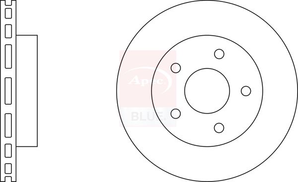 Apec Blue SDK6234 Brake Disc - 1