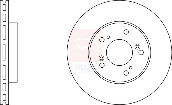 Apec Blue SDK6237 Brake Disc - 1