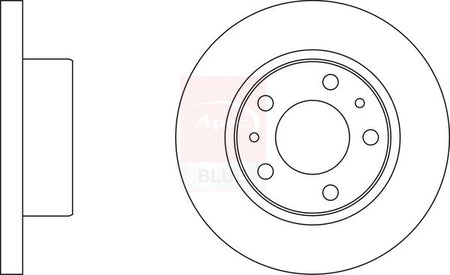 Apec Blue SDK6238 Brake Disc - 1