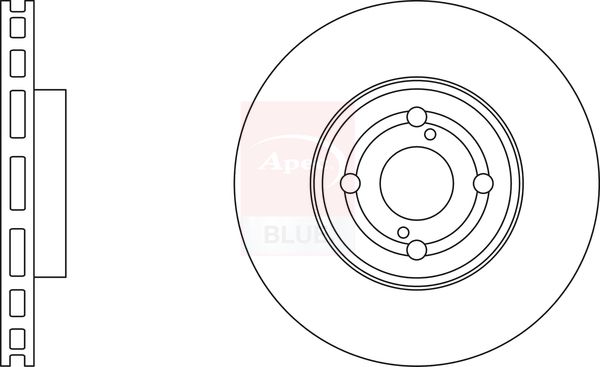 Apec Blue SDK6241 Brake Disc - 1