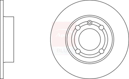 Apec Blue SDK6245 Brake Disc - 1