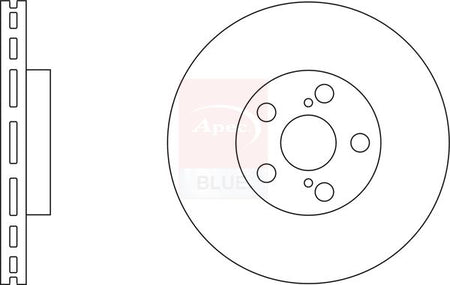 Apec Blue SDK6249 Brake Disc - 1