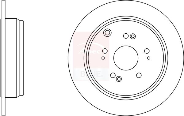 Apec Blue SDK6284 Brake Disc - 2