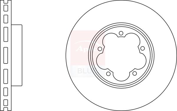 Apec Blue SDK6307 Brake Disc - 2