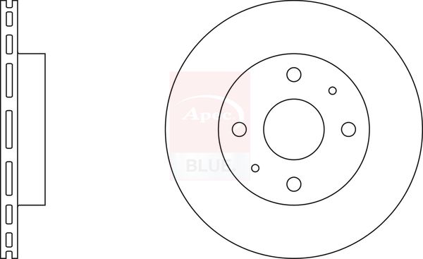 Apec Blue SDK6343 Brake Disc - 1