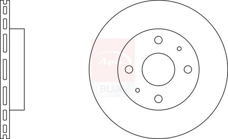 Apec Blue SDK6343 Brake Disc - 1