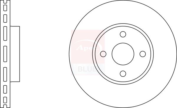 Apec Blue SDK6371 Brake Disc - 1