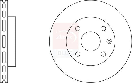 Apec Blue SDK6395 Brake Disc - 1