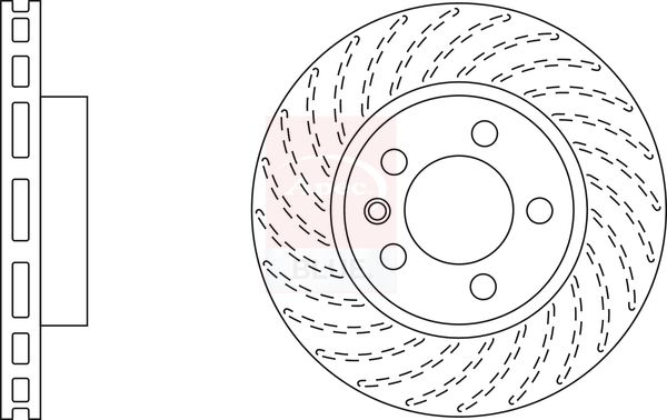 Apec Blue SDK6409 Brake Disc - 1