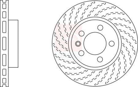 Apec Blue SDK6409 Brake Disc - 1