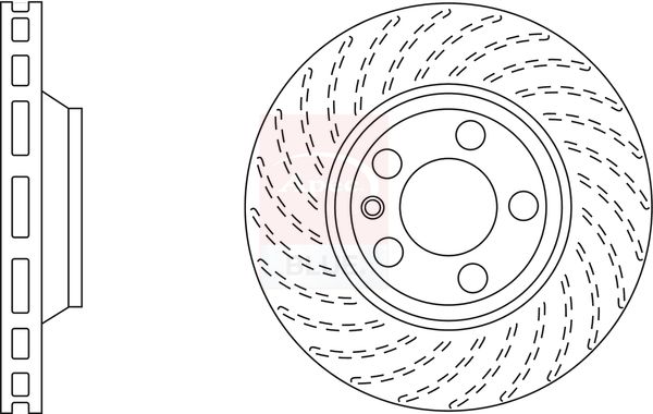 Apec Blue SDK6411 Brake Disc - 1