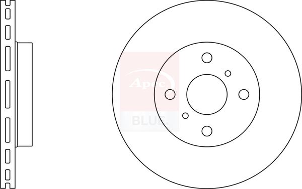 Apec Blue SDK6435 Brake Disc - 1