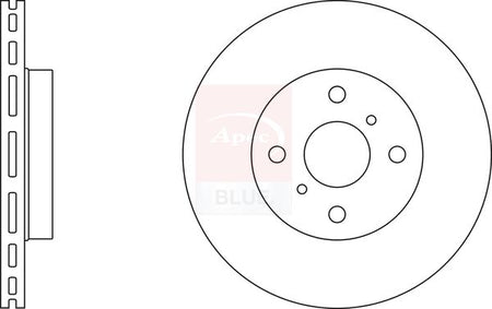 Apec Blue SDK6435 Brake Disc - 1