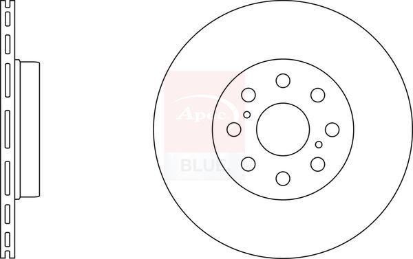 Apec Blue SDK6437 Brake Disc - 1
