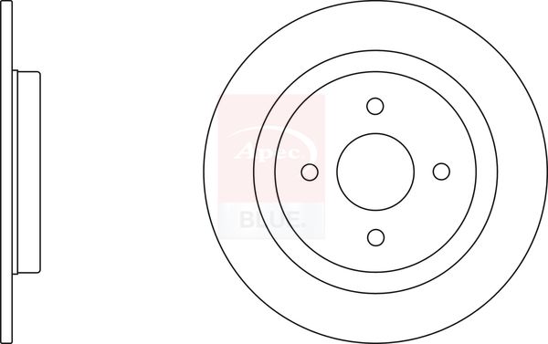 Apec Blue SDK6449 Brake Disc - 1