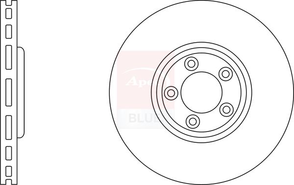 Apec Blue SDK6475 Brake Disc - 1