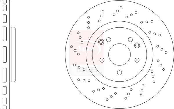 Apec Blue SDK6477 Brake Disc - 1