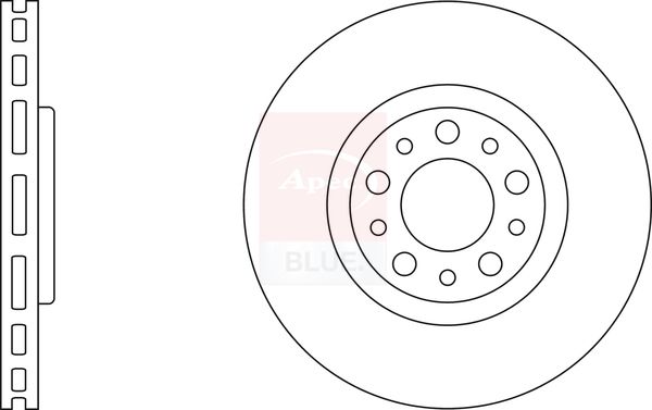 Apec Blue SDK6498 Brake Disc - 1