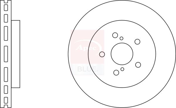 Apec Blue SDK6539 Brake Disc - 1