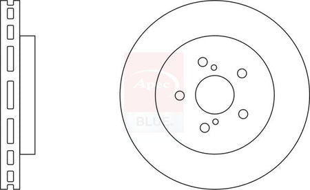 Apec Blue SDK6539 Brake Disc - 1
