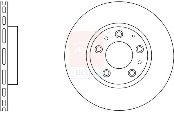 Apec Blue SDK6543 Brake Disc - 1