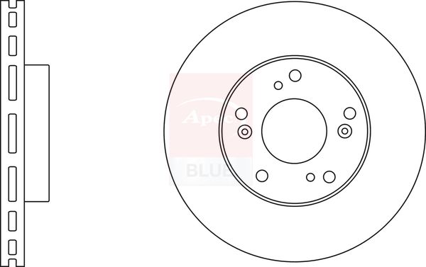 Apec Blue SDK6561 Brake Disc - 1
