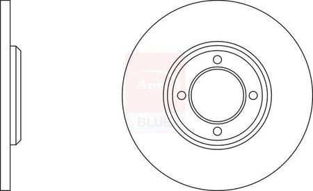Apec Blue SDK6574 Brake Disc - 1