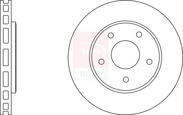 Apec Blue SDK6598 Brake Disc - 1