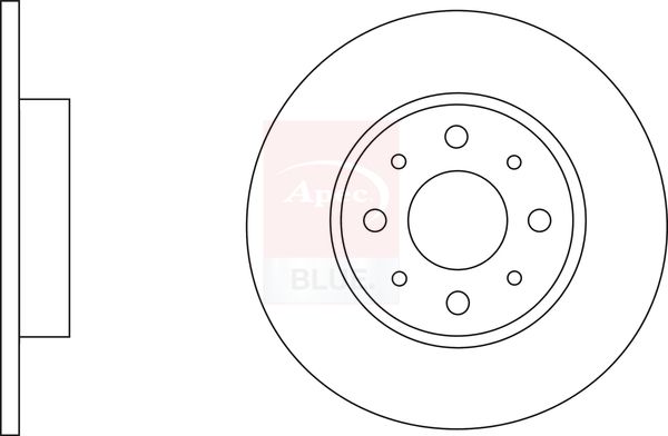 Apec Blue SDK6603 Brake Disc - 1