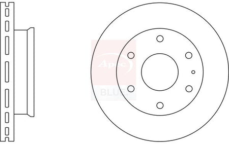 Apec Blue SDK6648 Brake Disc - 1