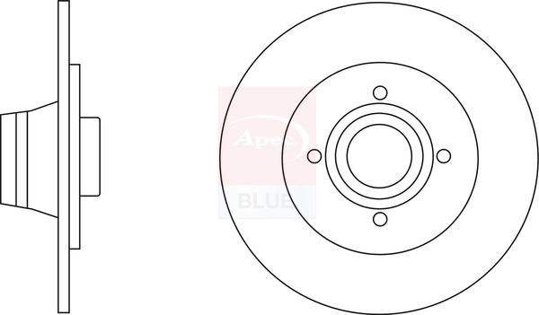 Apec Blue SDK6657 Brake Disc - 1