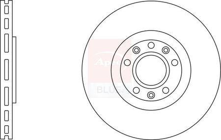 Apec Blue SDK6661 Brake Disc - 1
