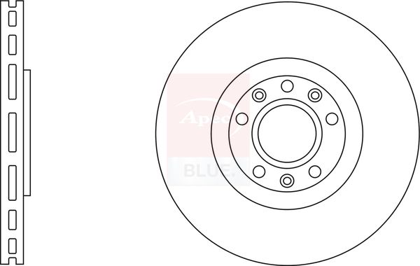 Apec Blue SDK6661 Brake Disc - 1