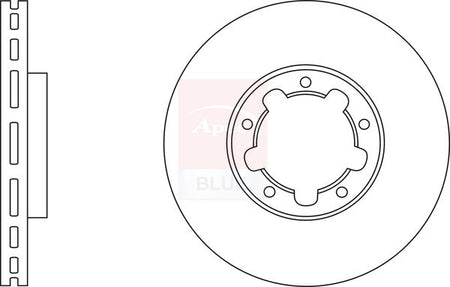 Apec Blue SDK6694 Brake Disc - 1