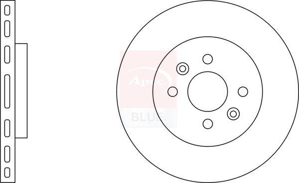 Apec Blue SDK6716 Brake Disc - 1