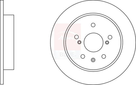 Apec Blue SDK6725 Brake Disc - 1