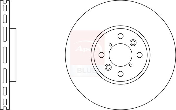 Apec Blue SDK6777 Brake Disc - 1