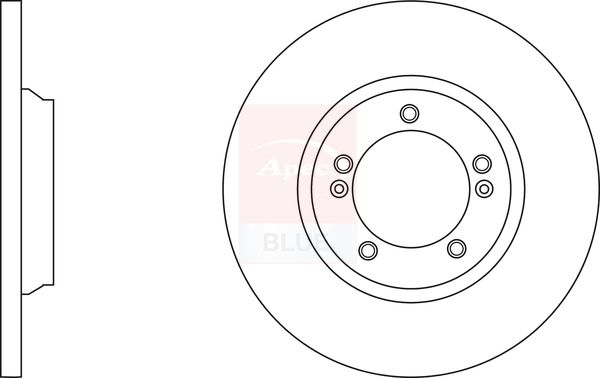 Apec Blue SDK6787 Brake Disc - 1