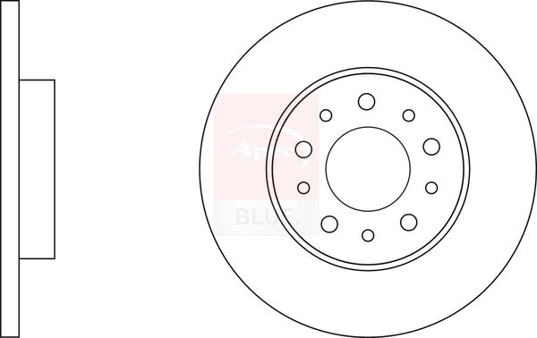 Apec Blue SDK6796 Brake Disc - 1