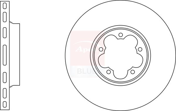 Apec Blue SDK6820 Brake Disc - 1