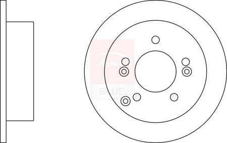 Apec Blue SDK6929 Brake Disc - 1